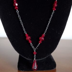 LORI LORI Red Swarovski Crystal Necklace